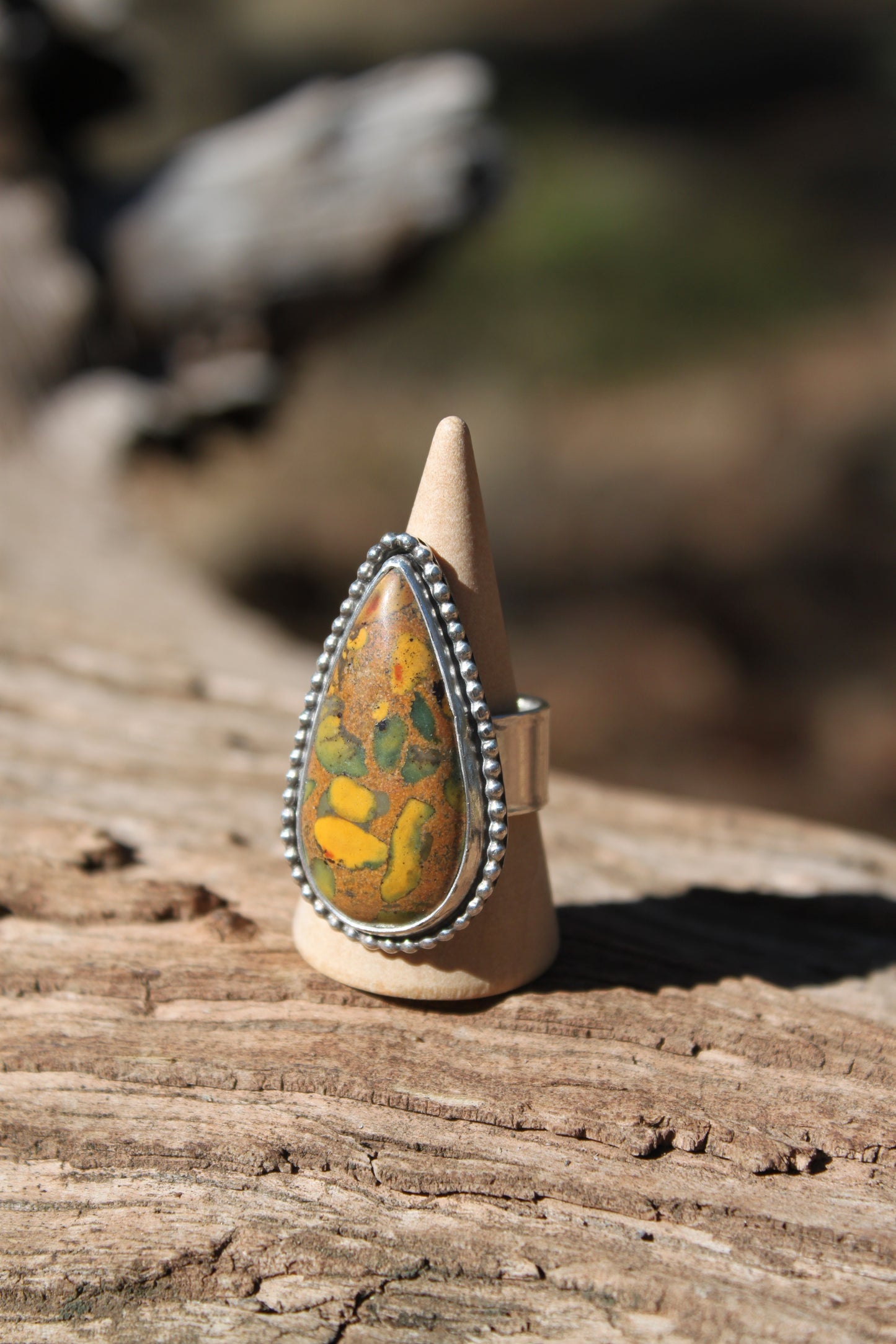 Fruit Jasper Statement Ring