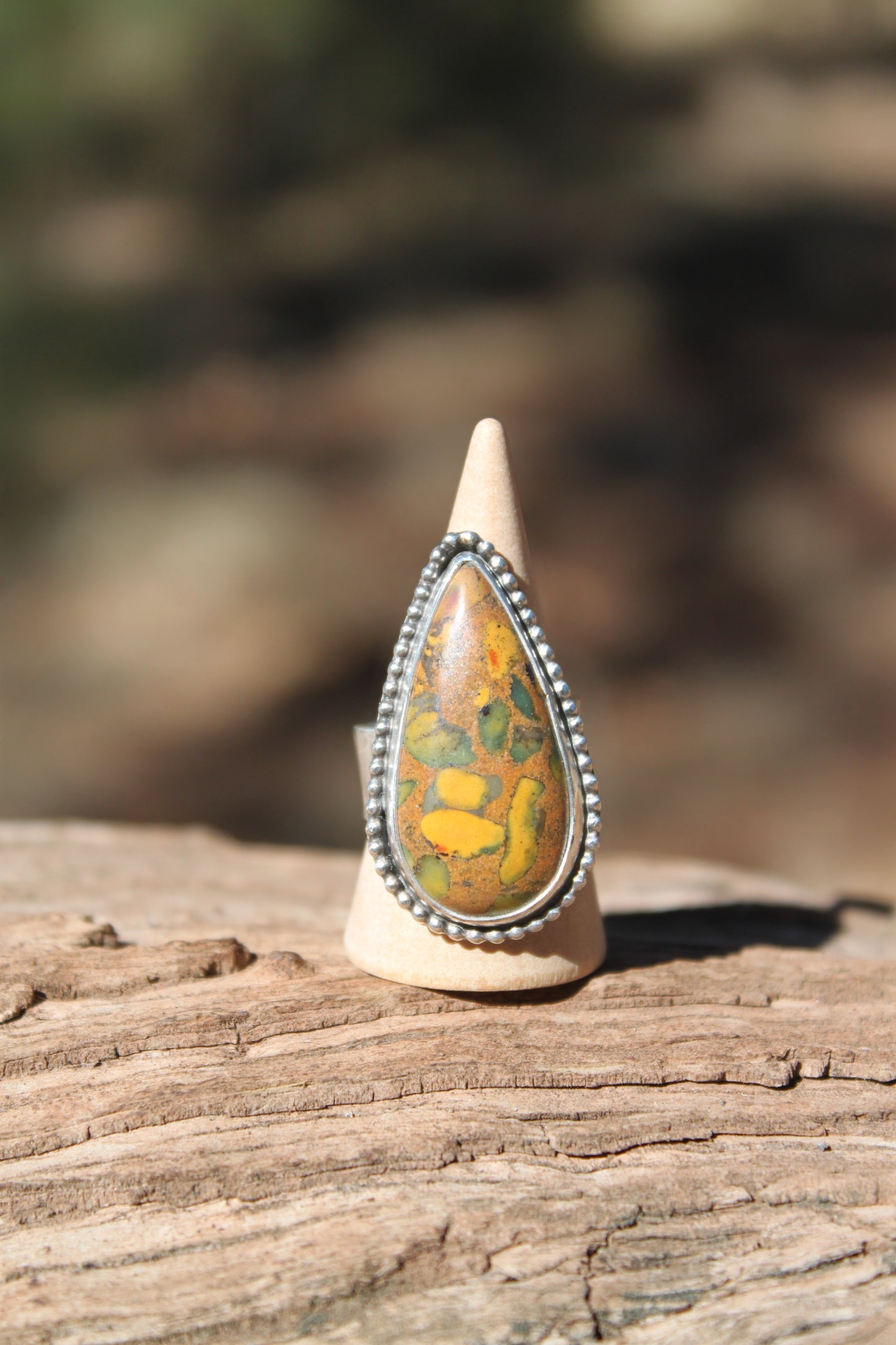 Fruit Jasper Statement Ring