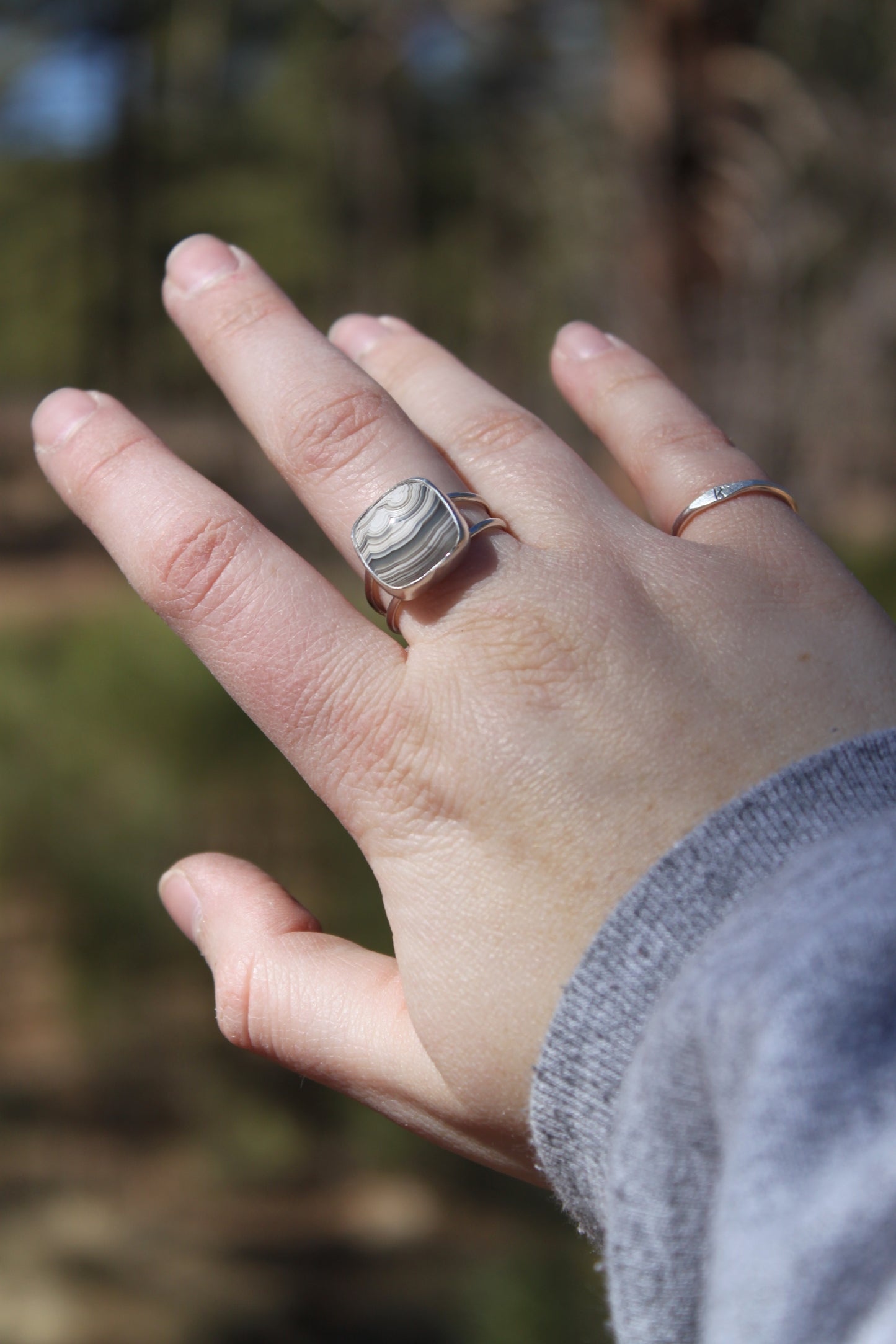 Crazy Lace Agate Ring