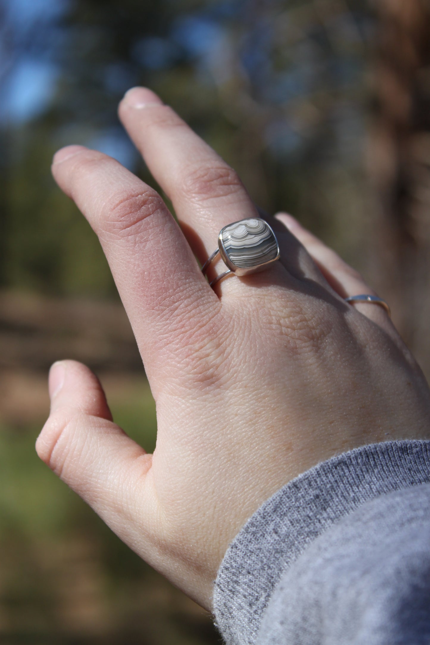 Crazy Lace Agate Ring