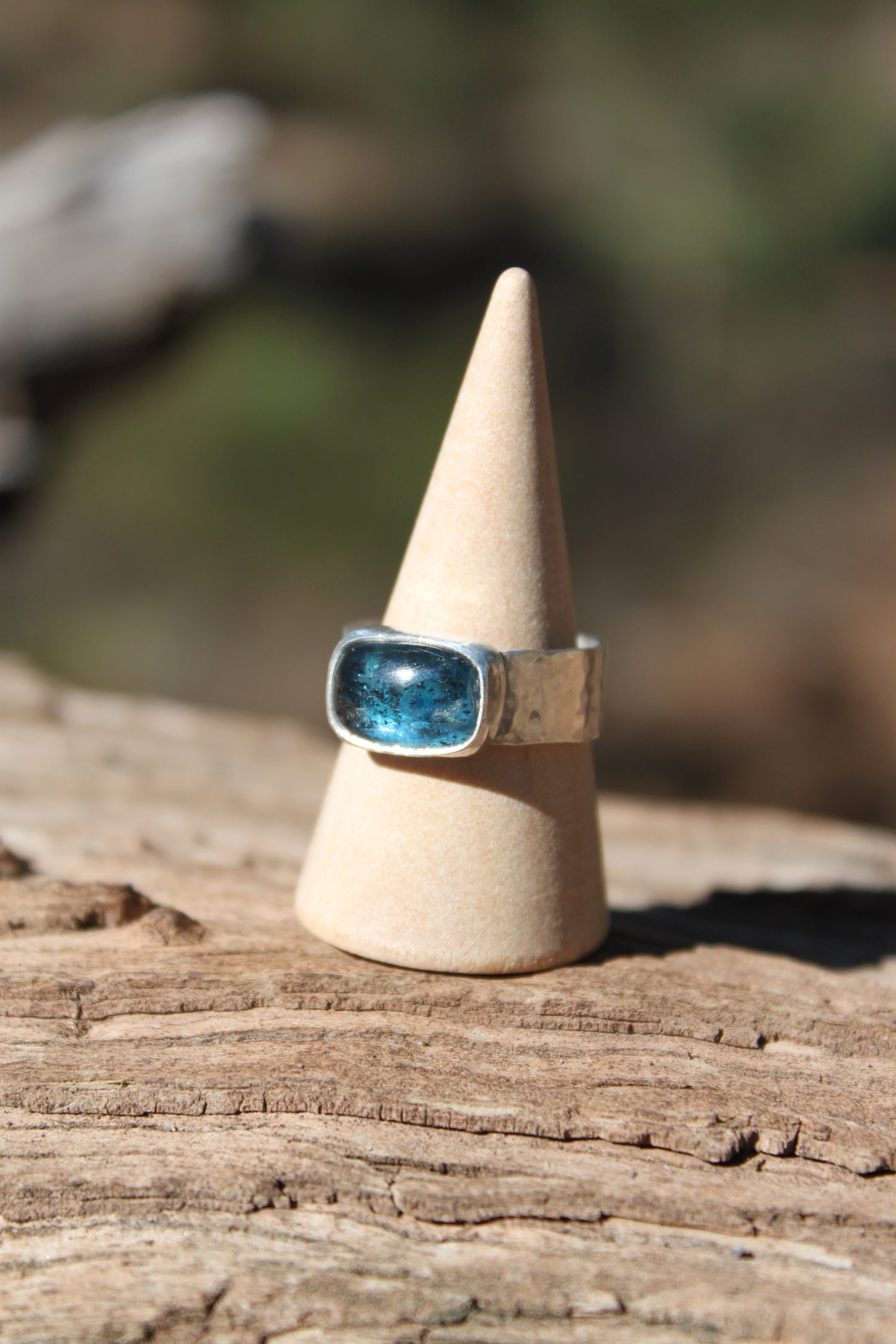 Moss Kyanite Ring