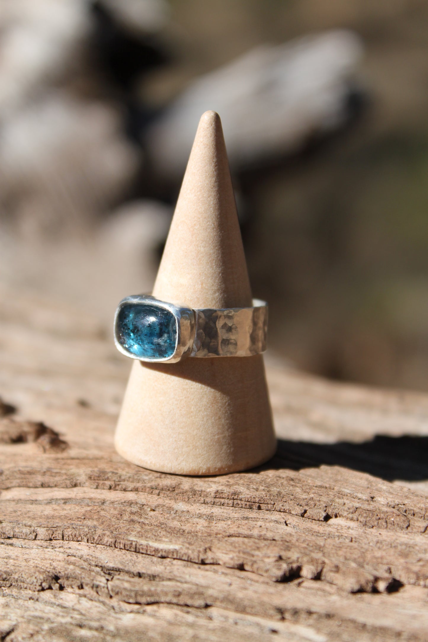 Moss Kyanite Ring