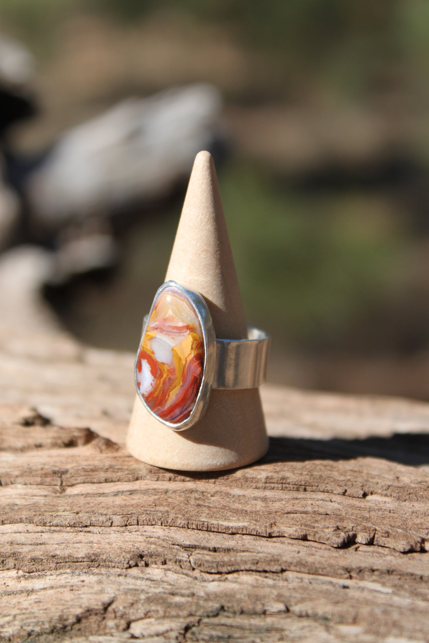 Crazy Lace Agate Ring