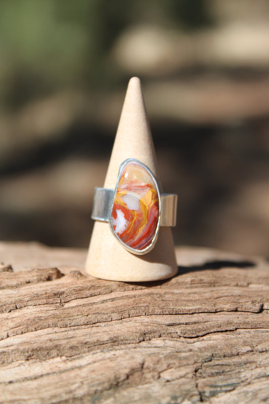 Crazy Lace Agate Ring