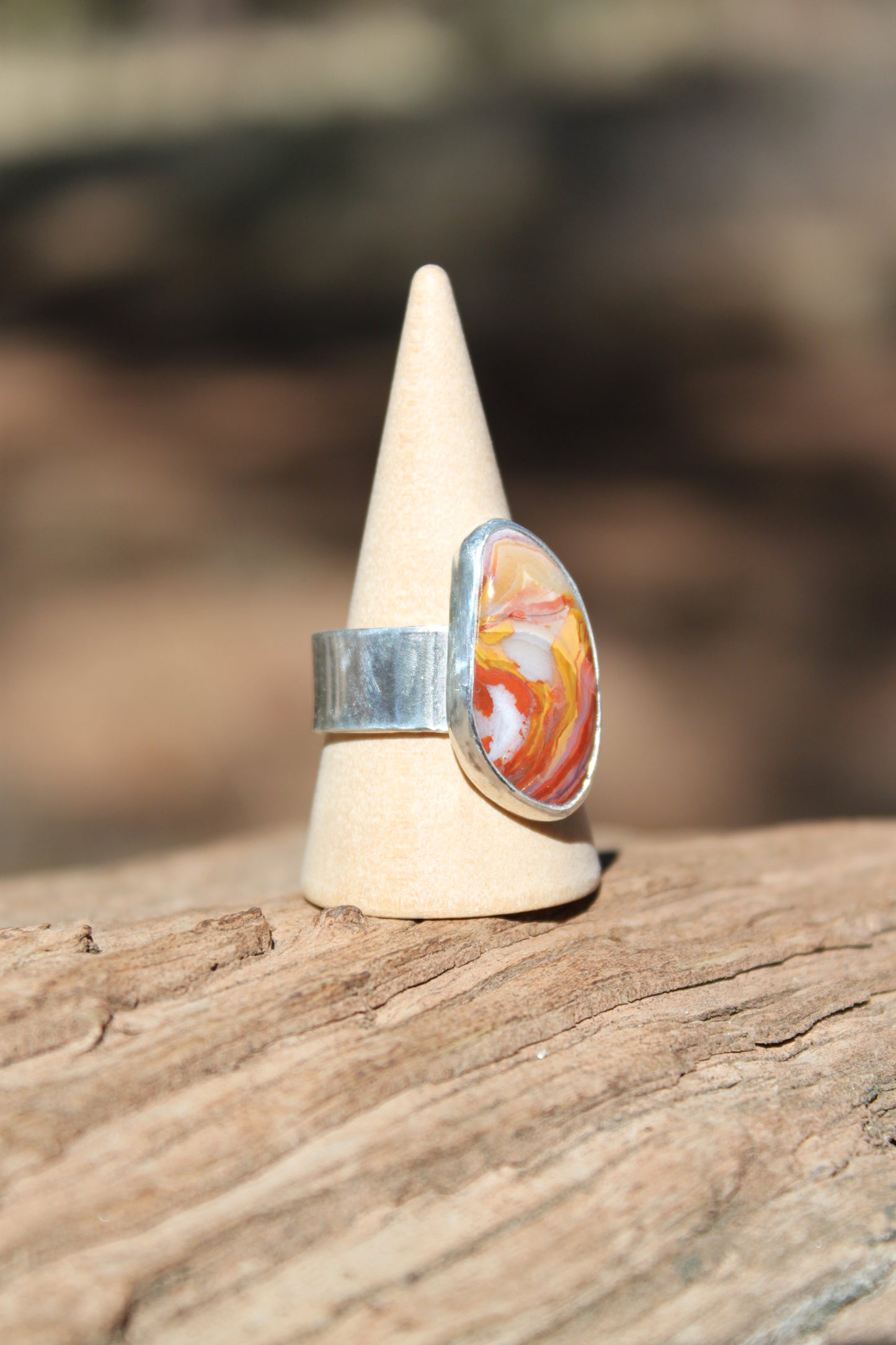 Crazy Lace Agate Ring