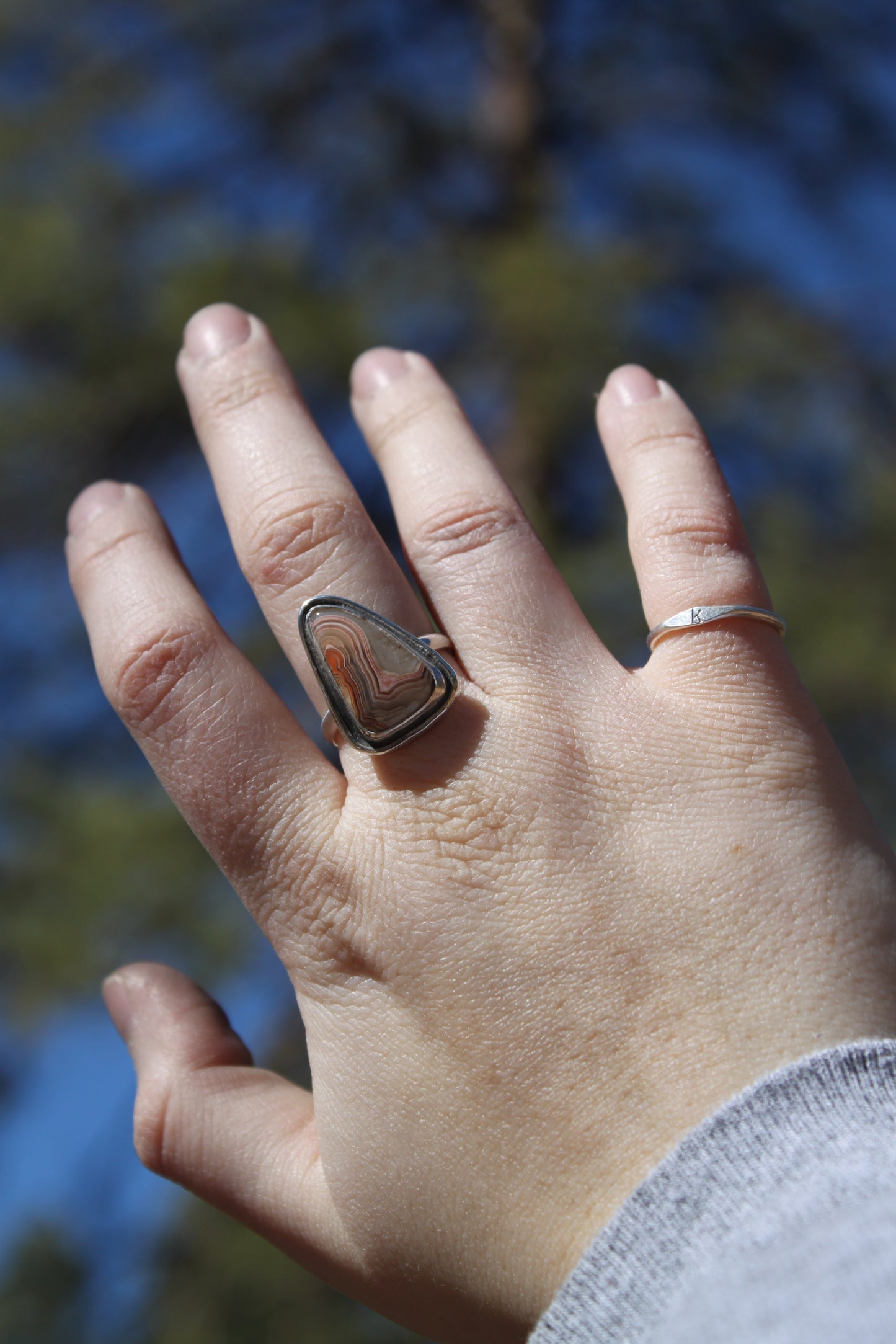 Crazy Lace Agate Ring