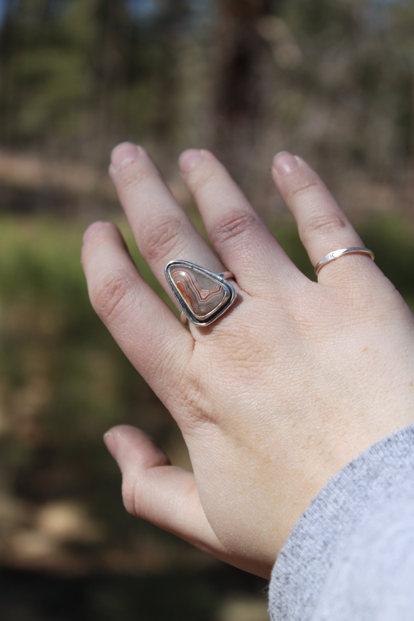 Crazy Lace Agate Ring