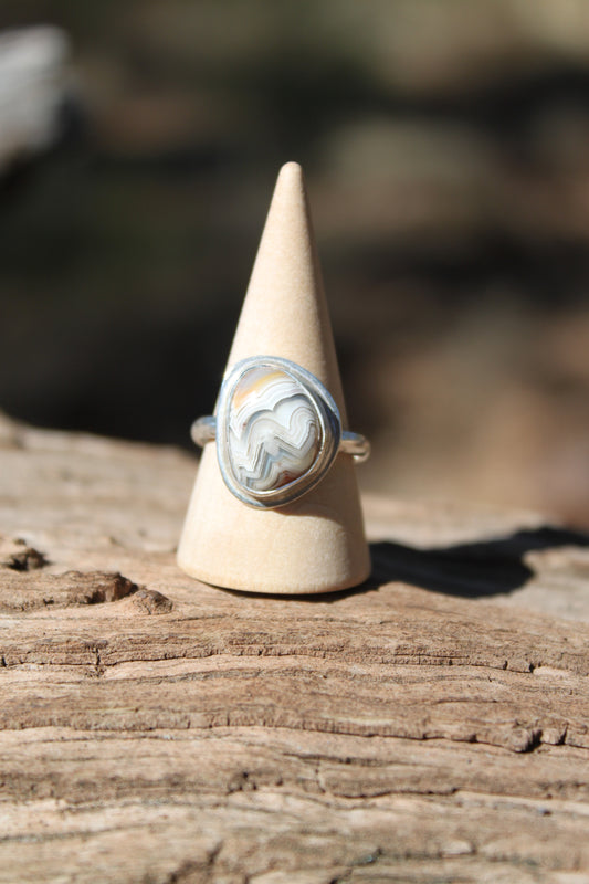 Crazy Lace Agate Ring