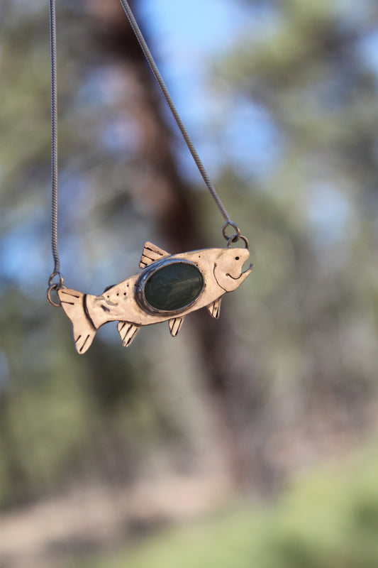 Aventurine Trout Necklace